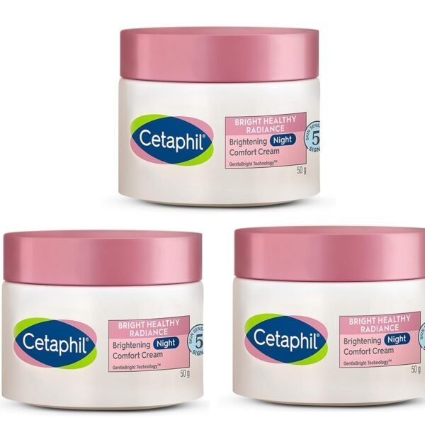 Cetaphil Brightening Night Comfort Cream - 50 g| For Dark Spots, Uneven Skin Tone (Pack Of 3)