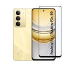 3 in 1 Combo Pack for Realme P3x 5G / Realme 14x 5G – Silicone Transparent Cover (Back Cover + Camera Lens Protector + Tempered Glass)