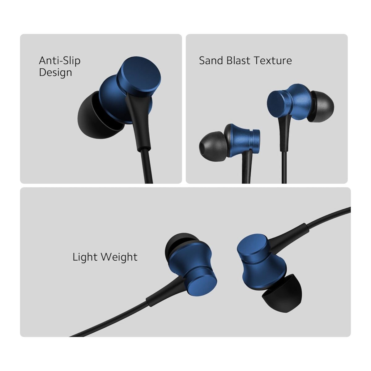 Xiaomi Wired in-Ear Earphones with Mic, Ultra Deep Bass & Metal Sound Chamber (Blue)