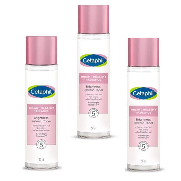 Cetaphil Bright Healthy Niacinamide Vitamin B3 Sea Daffodil Extract Radiance Refresh Toner Cream, - White, 150 ml (Pack 3)