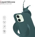 Silicone Bumper Case for iPhone 12 Mini (Green) | Camera Lens (Black) | Matte Finish Back Membrane screen Guard (Pack Of 3) Combo