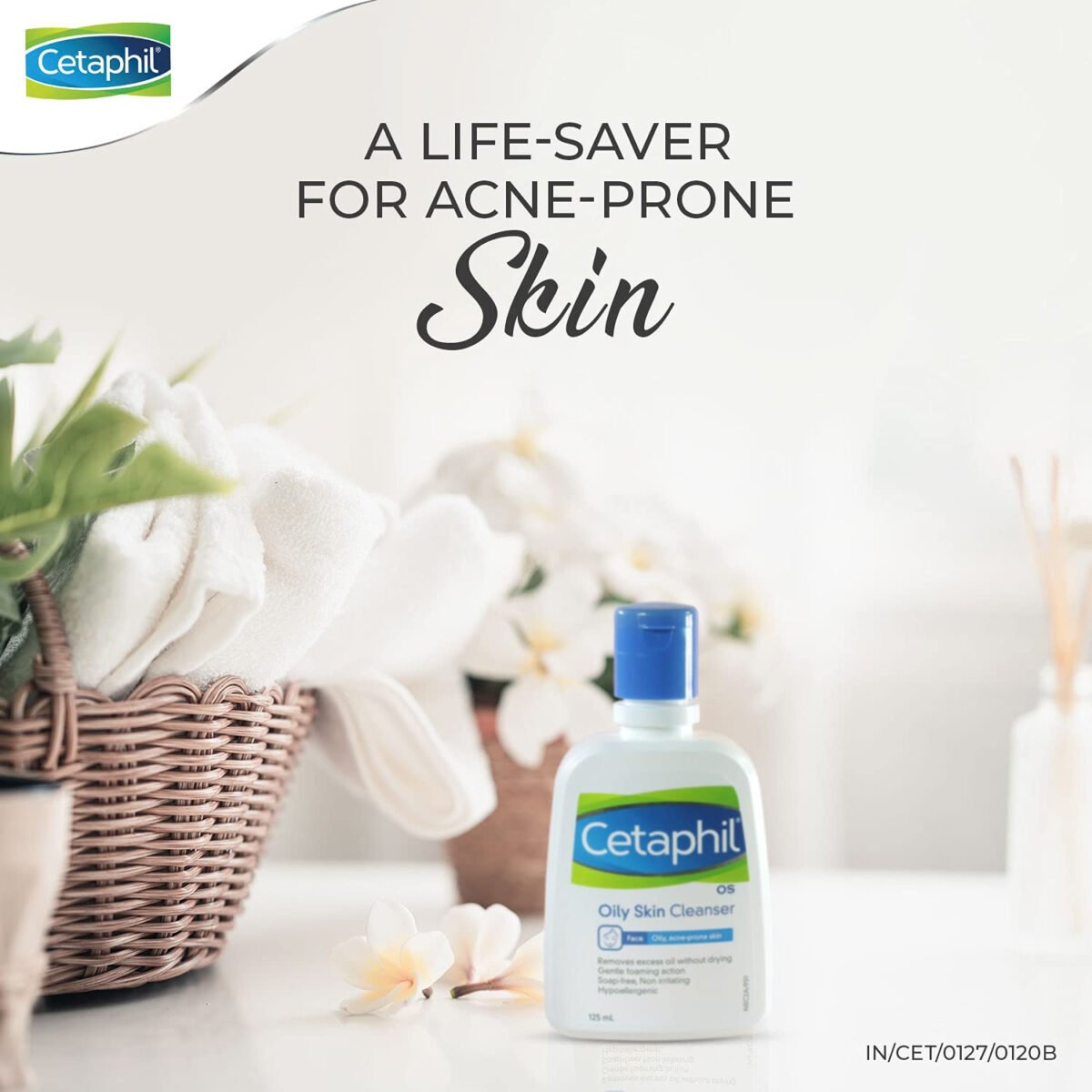Cetaphil Oily Skin Cleanser , Daily Face Wash for Oily, Acne prone Skin , Gentle Foaming, 125ml (Pack Of 3)