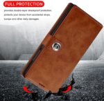 iQOO Z9 Lite 5G | Vivo T3 Lite 5G | Vivo Y18 | Y18e | Y03| Leather Finish Cover & Flexible Stand Design (Flip Brown)