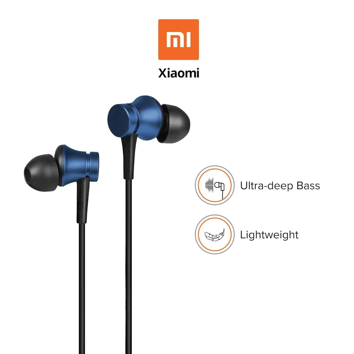 Xiaomi Wired in-Ear Earphones with Mic, Ultra Deep Bass & Metal Sound Chamber (Black)