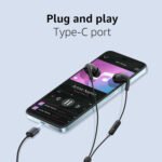 Xiaomi Type-C in-Ear Earphones with 12.4mm Drivers, HD Microphone, and IP54 Dust & Water Resistance (White)