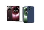 Vivo T3x 5G Protection Combo | Liquid Silicone Back Cover (Blue) + Tempered Glass + Camera Lens Protector