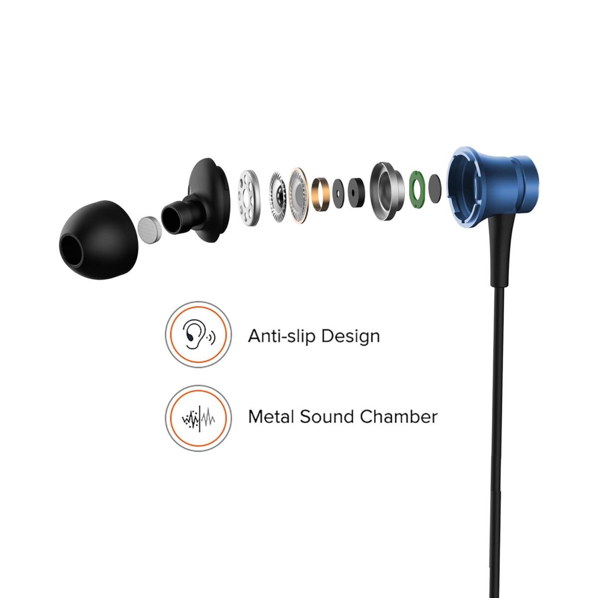 Xiaomi Wired in-Ear Earphones with Mic, Ultra Deep Bass & Metal Sound Chamber (Black)