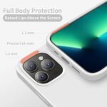 Silicone Bumper Case for iPhone 13 Pro Max (White) | Camera Lens (Black) | Matte Finish Back Membrane screen Guard (Pack Of 3) Combo