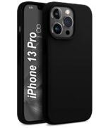 Silicone Bumper Case for iPhone 13 Pro (Black) | Camera Lens (Black) | Matte Finish Back Membrane screen Guard (Pack Of 3) Combo
