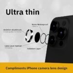 Silicone Bumper Case for iPhone 13 Pro Max (Brown) | Camera Lens (Black) | Matte Finish Back Membrane screen Guard (Pack Of 3) Combo