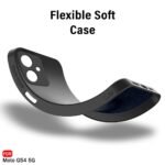 Silicone Back Cover Case for Motorola Moto G54 5G / G64 5G | Camera Protection Bump (Silicone, Black)