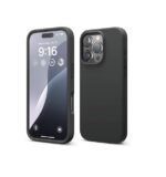 Silicone Bumper Case for iPhone 16 Pro (Black) | Camera Lens (Black) | Matte Finish Back Membrane screen Guard (Pack Of 3) Combo
