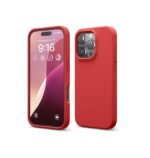 Silicone Bumper Case for iPhone 16 Pro Max (Red) | Camera Lens (White) | Matte Finish Back Membrane screen Guard (Pack Of 3) Combo