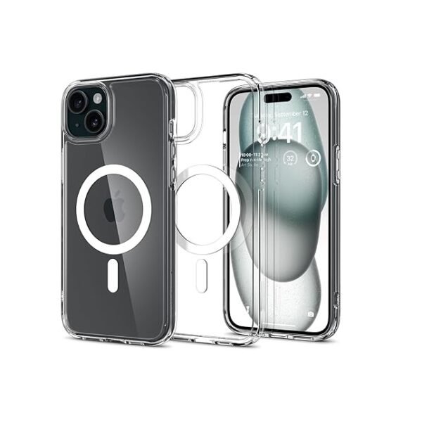 Ultra Hybrid Magfit Cover Compatible with iPhone 15 (White)