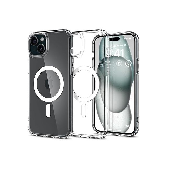 Ultra Hybrid Magfit Cover Compatible with iPhone 15 (White)