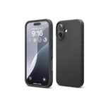 iPhone 16 Case, Premium Liquid Silicone Case, Full Body Protective Cover (Silicone Black)