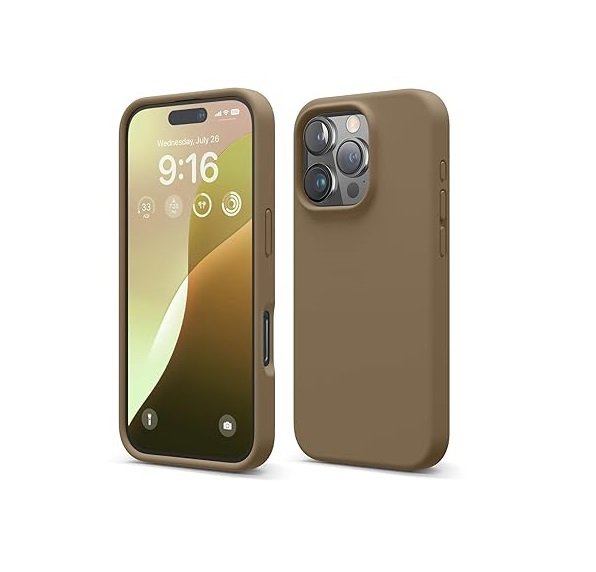 iPhone 16 Pro Case, Premium Liquid Silicone Case, Full Body Protective Cover, Shockproof (Silicone Black)
