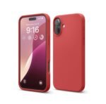 iPhone 16 Plus Case, Premium Liquid Silicone Case, Full Body Protective Cover, Shockproof (Silicone Red)