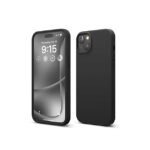 iPhone 15 Plus Case, Liquid Silicone Case, Full Body Protective Cover, Shockproof (Silicone Black)