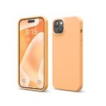 iPhone 15 Plus Case, Liquid Silicone Case, Full Body Protective Cover, Shockproof (Silicone Orange)