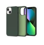 Silicone Bumper Case for iPhone 14 Plus (Green) | Camera Lens (Black) | Matte Finish Back Membrane screen Guard (Pack Of 3) Combo