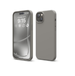 iPhone 15 Plus Case, Liquid Silicone Case, Full Body Protective Cover, Shockproof, Slim Phone Case (Silicone Grey)