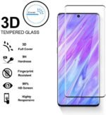 UV Tempered Glass Screen Protector Guard Compatible For Samsung Galaxy S20 | Camera Lens (Black) | Back Membrane (Pack Of 3) Combo