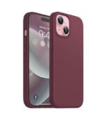 Silicone Bumper Case for iPhone 15 Plus (Wine Red) | Camera Lens (Black) | Matte Finish Back Membrane screen Guard (Pack Of 3) Combo