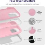 Silicone Bumper Case for iPhone 15 Pro Max (Pink) | Camera Lens (Black) | Matte Finish Back Membrane screen Guard (Pack Of 3) Combo