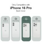 Silicone Bumper Case for iPhone 16 Pro (Black) | Camera Lens (Black) | Matte Finish Back Membrane screen Guard (Pack Of 3) Combo