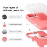iPhone 16 Pro Max Case, Premium Liquid Silicone Case, Shockproof (Silicone, Pink)