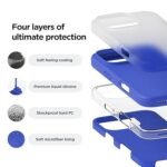 iPhone 16 Pro Max Case, Premium Liquid Silicone Case, Shockproof (Silicone, Blue)