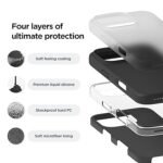 iPhone 16 Pro Max Case, Premium Liquid Silicone Case, Shockproof (Silicone, Black)
