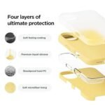 iPhone 16 Case, Premium Liquid Silicone Case, Full Body Protective Cover (Silicone Yellow)