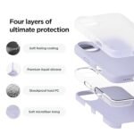 iPhone 16 Case, Premium Liquid Silicone Case, Full Body Protective Cover (Silicone Purple)