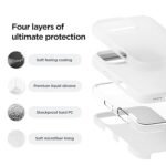 iPhone 16 Pro Case, Premium Liquid Silicone Case, Full Body Protective Cover, Shockproof (Silicone White)