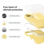 iPhone 16 Plus Case, Premium Liquid Silicone Case, Full Body Protective Cover, Shockproof (Silicone Yellow)