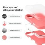 iPhone 16 Plus Case, Premium Liquid Silicone Case, Full Body Protective Cover, Shockproof (Silicone Pink)