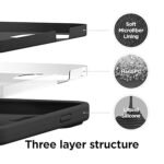 iPhone 13, Full Body Screen Camera Protective Cover, Shockproof Liquid Silicone Slim Phone Case (Silicone Black)