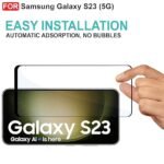 Tempered Glass for Samsung Galaxy S23 (5G) | Camera Lens (Silver) | Back Membrane (Pack Of 3) Combo