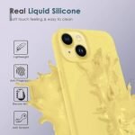 Silicone Bumper Case for iPhone 14 Plus (Yellow) | Camera Lens (Black) | Matte Finish Back Membrane screen Guard (Pack Of 3) Combo