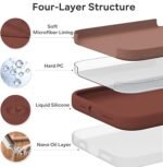 Silicone Bumper Case for iPhone 15 Pro (Brown) | Camera Lens (Black) | Matte Finish Back Membrane screen Guard (Pack Of 3) Combo