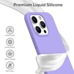 Silicone Bumper Case for iPhone 15 Pro Max (Purple) | Camera Lens (Black) | Matte Finish Back Membrane screen Guard (Pack Of 3) Combo