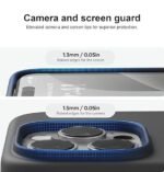 Silicone Bumper Case for iPhone 16 Pro (Black) | Camera Lens (Black) | Matte Finish Back Membrane screen Guard (Pack Of 3) Combo