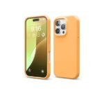 iPhone 16 Pro Case, Premium Liquid Silicone Case, Full Body Protective Cover, Shockproof (Silicone Orange)