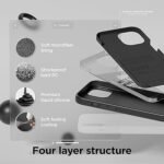 iPhone 15 Plus Case, Liquid Silicone Case, Full Body Protective Cover, Shockproof (Silicone Black)