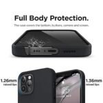 iPhone 12, iPhone 12 Pro Case – Full Body Protection (Screen & Camera Protection) (Silicone Black)