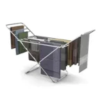 Stainless Steel Foldable Cloth Dryer Stand Double Rack Cloth Stands for Drying Clothes Steel (Cross)