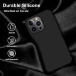 Silicone Bumper Case for iPhone 14 Pro Max (Black) | Camera Lens (Black) | Matte Finish Back Membrane screen Guard (Pack Of 3) Combo