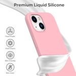 Silicone Bumper Case for iPhone 15 Plus (Pink) | Camera Lens (Black) | Matte Finish Back Membrane screen Guard (Pack Of 3) Combo